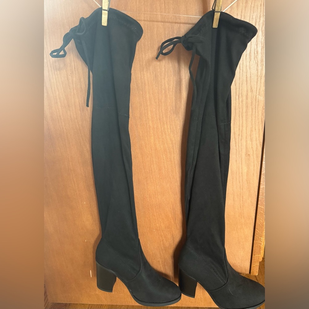 Black Knee High Boots